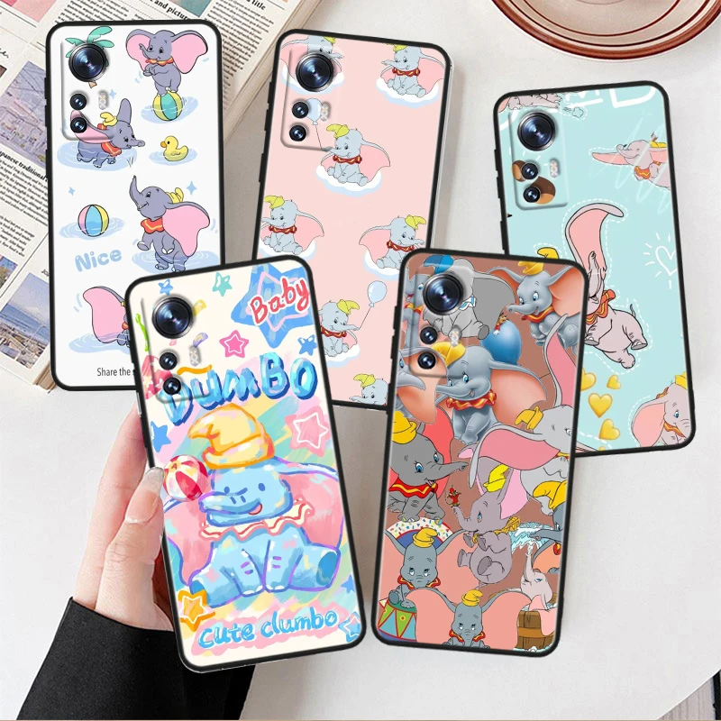 Disney Dumbo Per Xiaomi Mi 13 12T 12S 12X 11I 11X 11T Play Hypercharge Lite Ultra Pro Custodia Morbida Nera Per Telefono