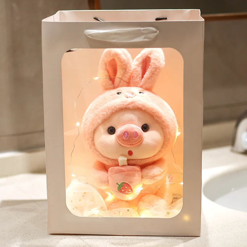 25CM Soft Cute Baby Milk Tea Pig Plush Toy Stuffed Animal Rabbit Frog Unicorn Pillow Doll Toys