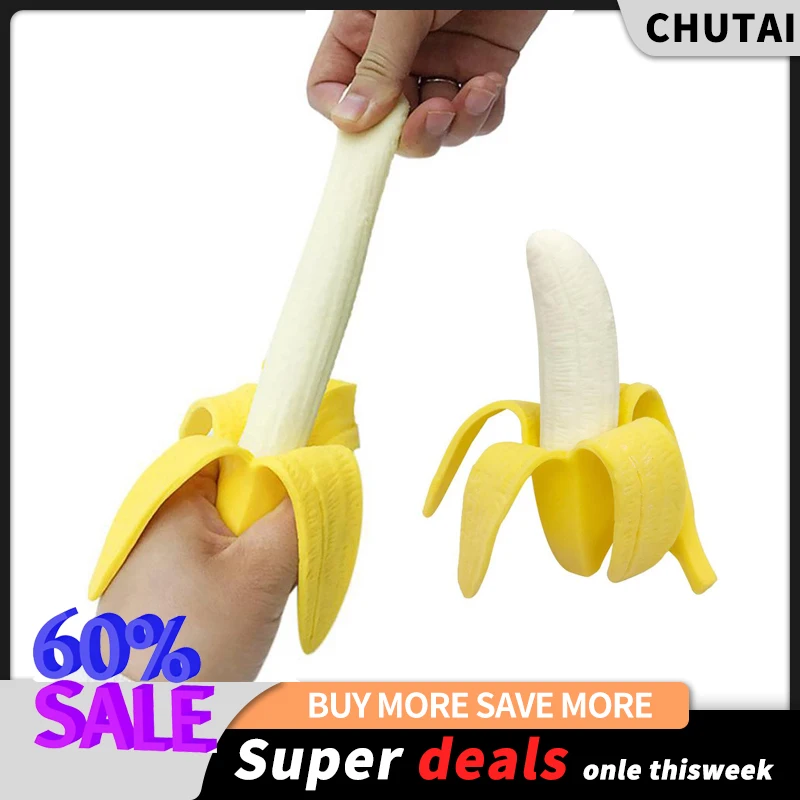 

Elastic Simulation Peeling Banana Corn Squishy Slow Rising Squeeze Toy Mochi Healing Fun Stress Reliever Antistress Toy