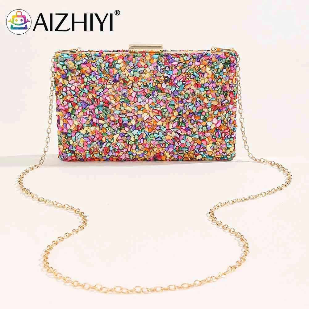 Elegant Lady Clutch Bag Rhinestones Clutch Purse Diamond Stone Chain