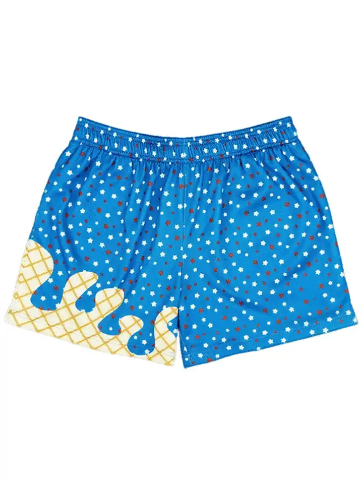 Men's Ice Cream Printed Athletic Shorts