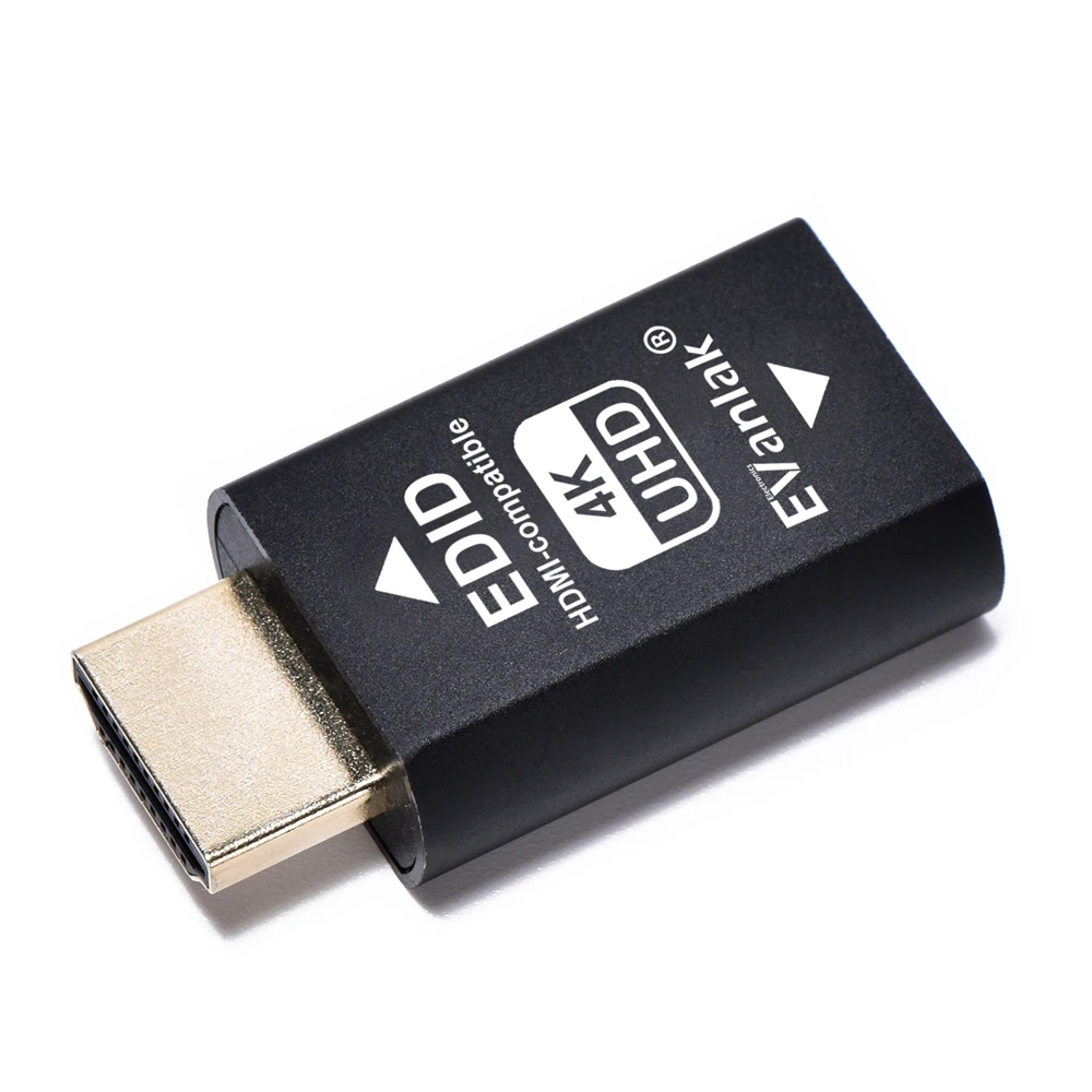 EVanlak Hdmi Edid Emulator Passthrough 3rd Generrtion Premium Aluminum Eliminated Emulator Adapter Applicable with ps5 game outp