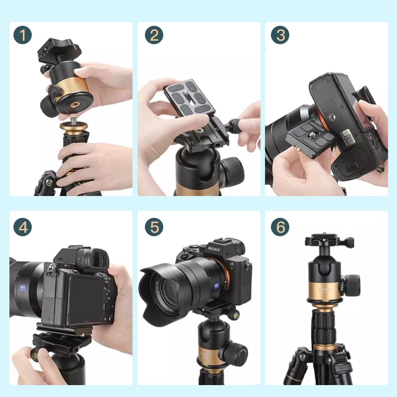 Soonpho Ball Head for Tripod Rotating Head 360-degree Panoramic 1/4 to 3/8 Screw Tripod Adapters Professional Camera Tripe