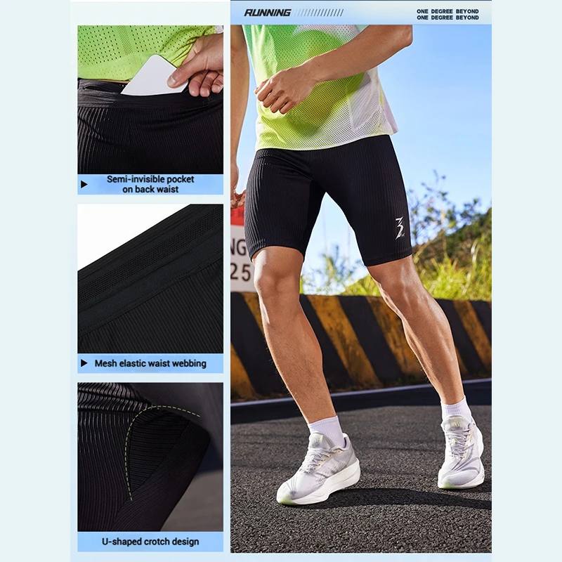 361 Degrees Men's Sport Shorts Moisture Wicking Five-point Tights Semi-elastic Breathable Comfortable 652522706