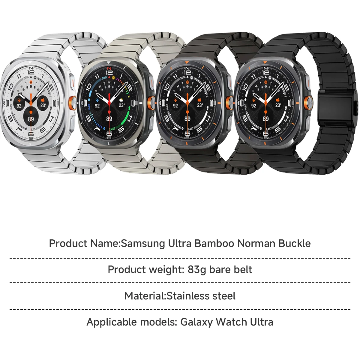 Luxury Stainless Steel and Titanium Magnetic Loop Wristband