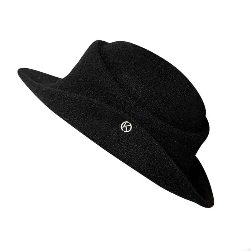 Strapazierfähiger Woll-Panamahut mit breitem Rand, stilvolle Kopfbedeckung für Outdoor-Indoor-Aktivitäten und Hochzeiten Y08E – Detail 2
