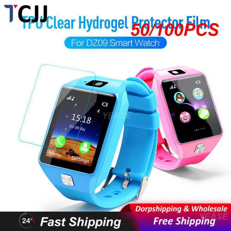 

50/100 шт. для умных часов DZ09-полная защита Защитная пленка для экрана с гидрогелем Guard