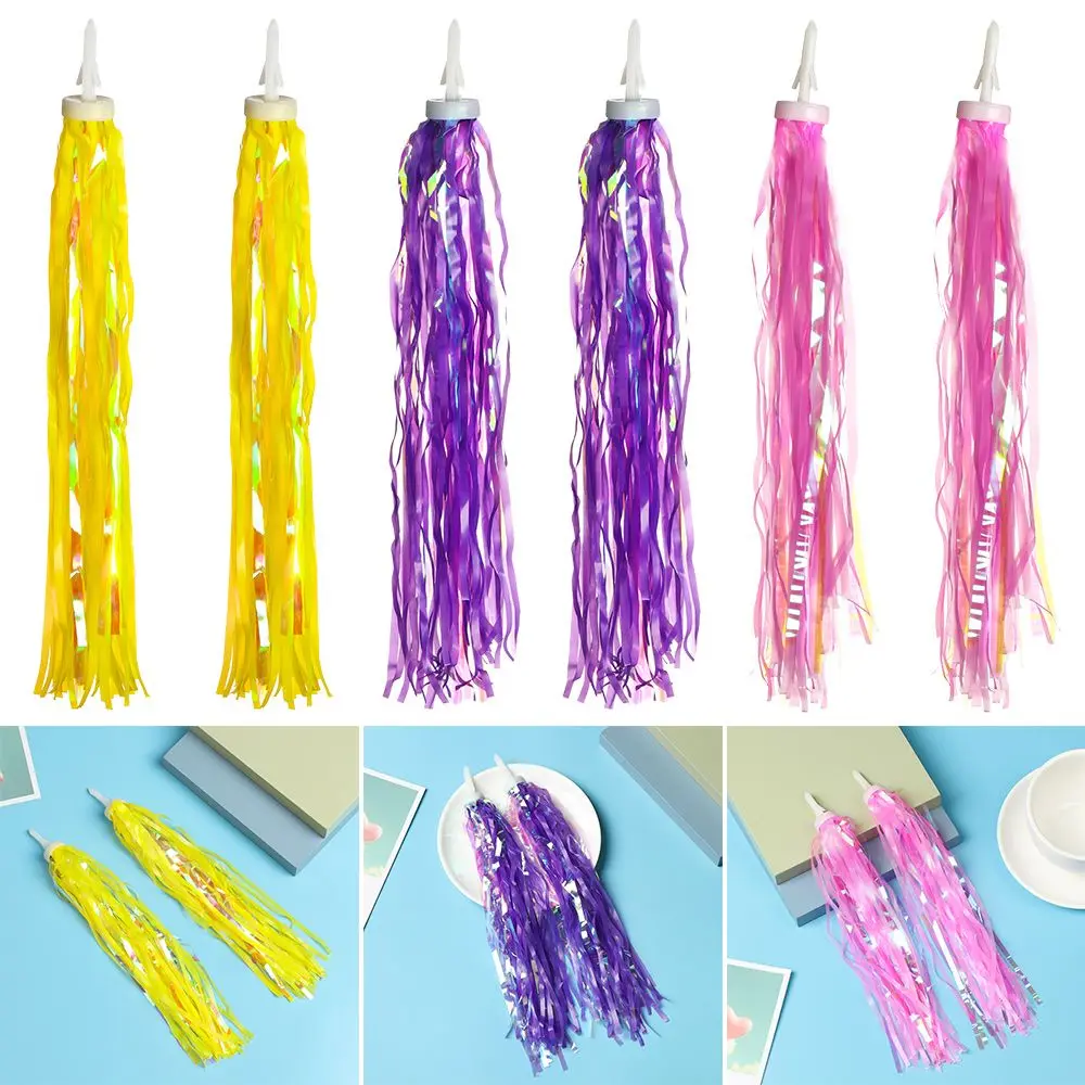 2pcs 14cm Colorful Bike Bicycle Cycling Tricycle Handlebar Tassels Kids Girls Boys Handlebar Streamers Tassels