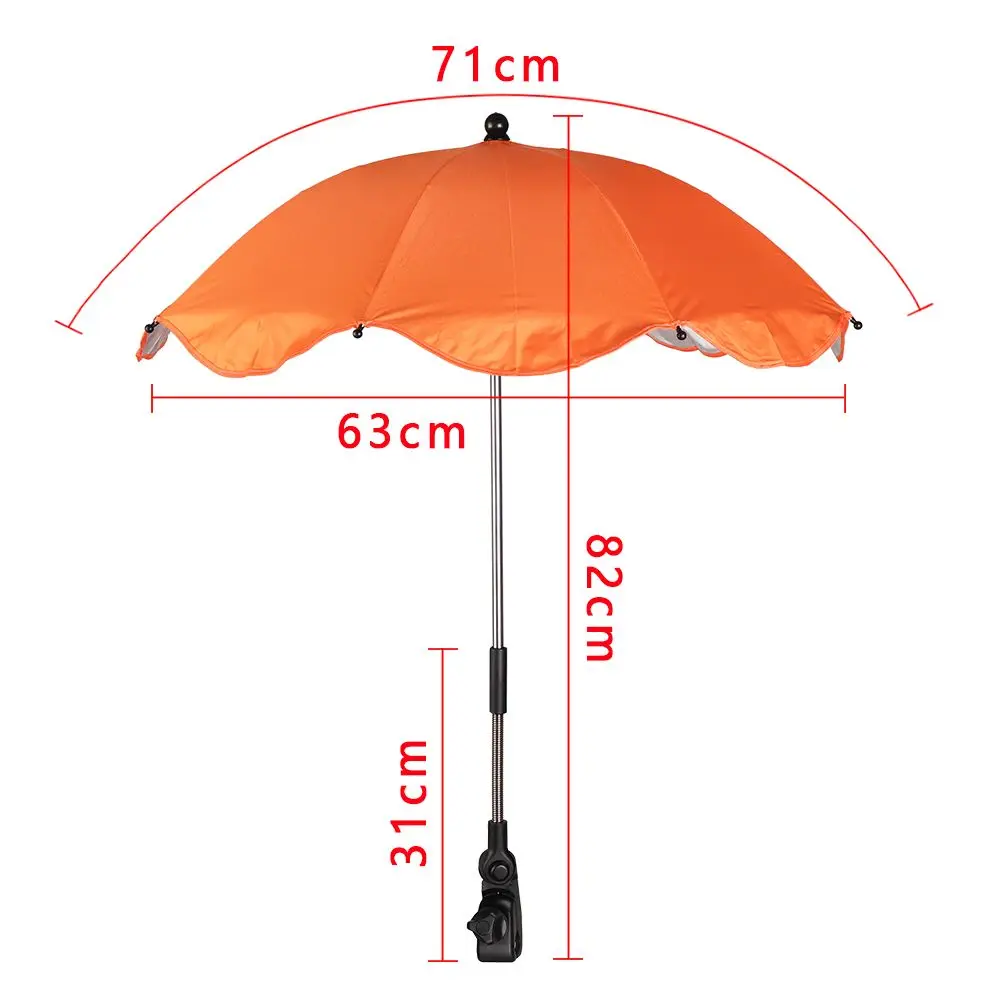 Waterproof Stroller Canopy Shade with Stainless Steel Umbrella