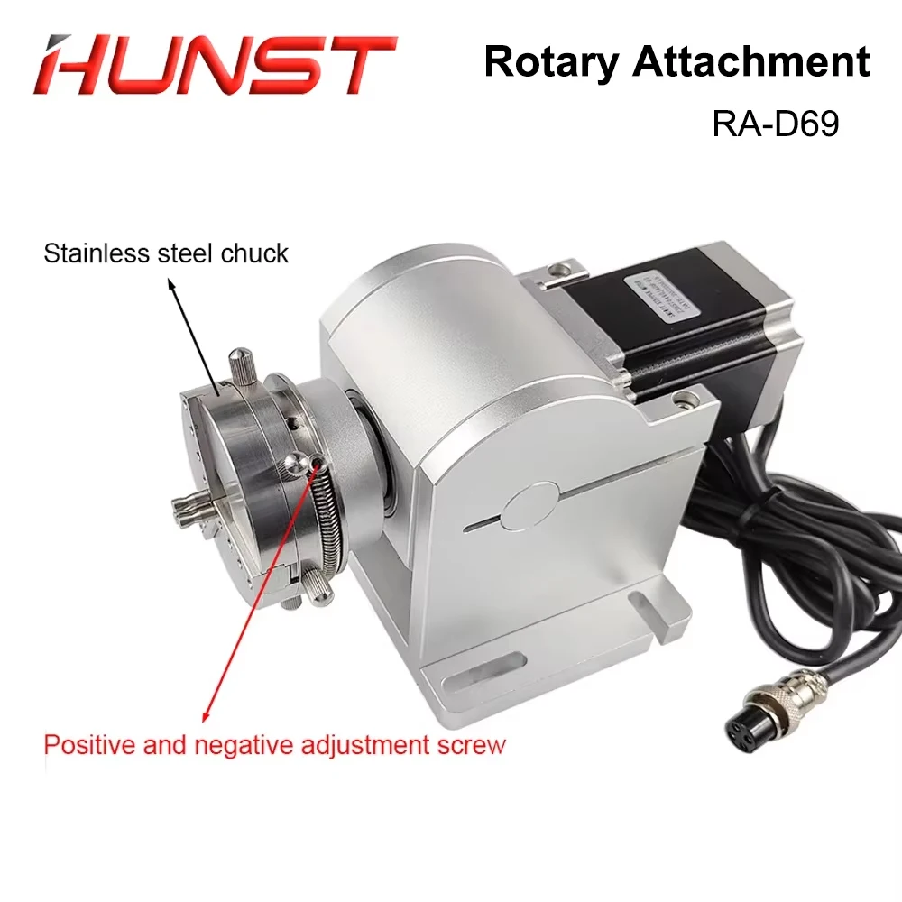 Hunst 파이버 레이저 마킹 링 로터리 부품(드라이버 작업대 직경 3-91mm) 레이저 각인 D69 로터리 어태치먼트