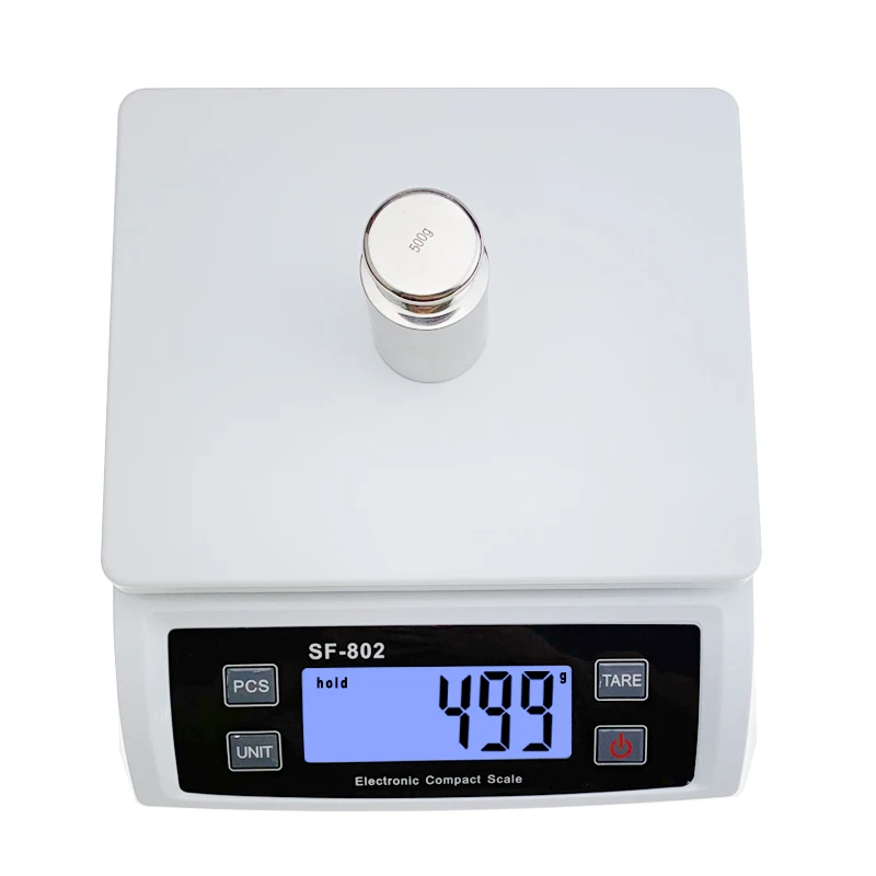 kitchen scale weighing food