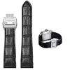 High-end Genuine Leather watch strap 20mm 23mm for cartier Santos strap Santos 100 men's and women's folding clasp watchband