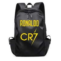 Waterproof Men's Business Laptop Backpack College School Boy Girl Book Bags Super Football Star CR7 Pattern Printed Rucksack