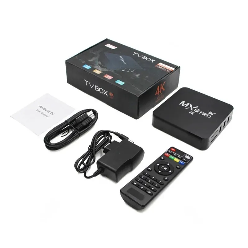 7T BOVV Smart TV Box Android MXQ PRO 3D 4K Video Android Box Set Support 4K  8GB+128GB Set top box Android TV Box