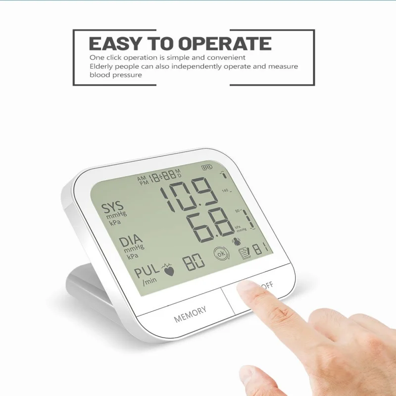 Arm Blood Pressure Monitor Automatic Large Screen