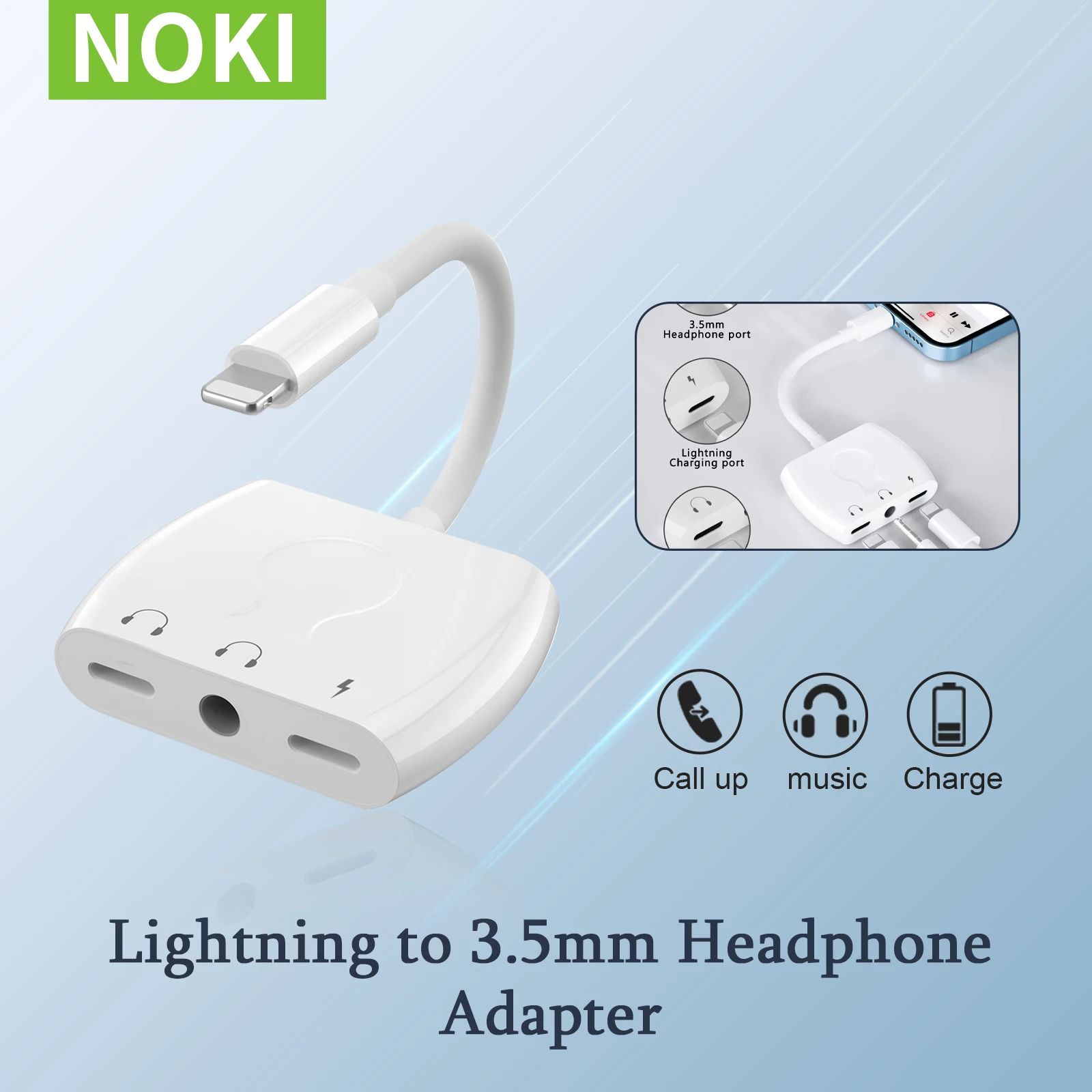 Lightning Sang Iphone Adapter To Headphone Jack Mm Iphone Laadija