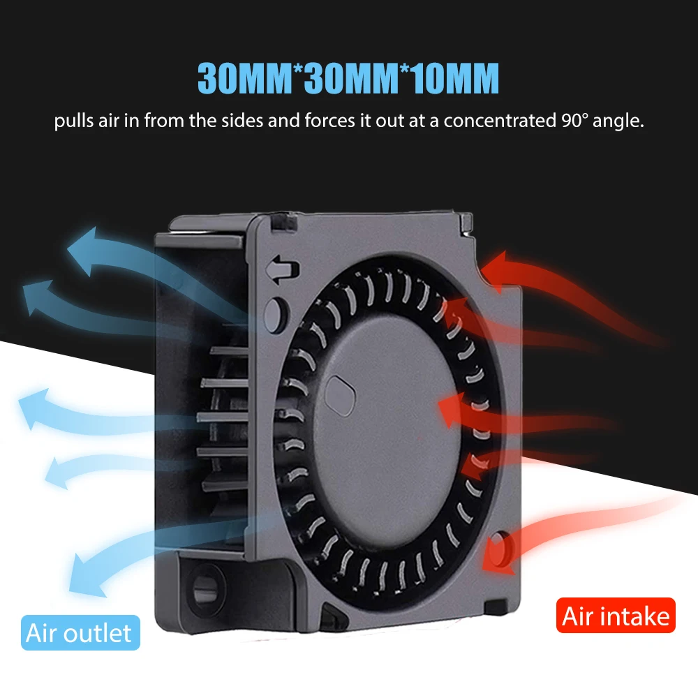 ASHATA 3D-Drucker Lüfter 40x40x20 Mm – 12V/24V Radial-Gebläse Mit 4000–6000 U/min Für Optimale Kühlung