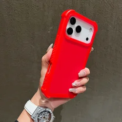 Military - Grade Shockproof Hard Armor Case - Ultimate Defender Cool Cover - iPhone 15 (Red)