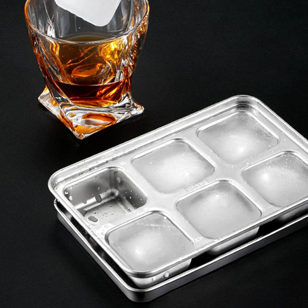 Stainless Steel Ice Cube Mold Wear Resistant Freezer Tray Household Ice Tray Cube Maker Ball Tool Kitchen Bar Accessory