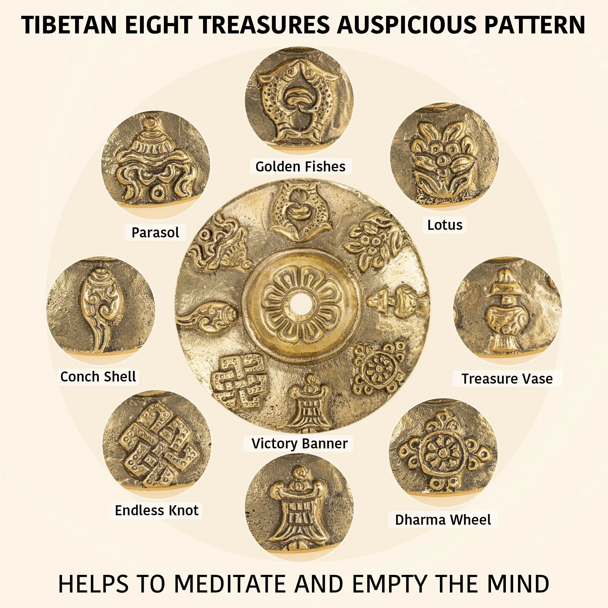 π Tibetan Tingsha Cymbals β Brass Meditation Chime Bells 4