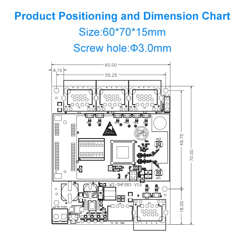 4G 무선 라우터 모듈 전체 네트워크 호환성 소형 4포트 WiFi 리피터 넓은 전압 범위 5-60V, PCBA 마더보드
