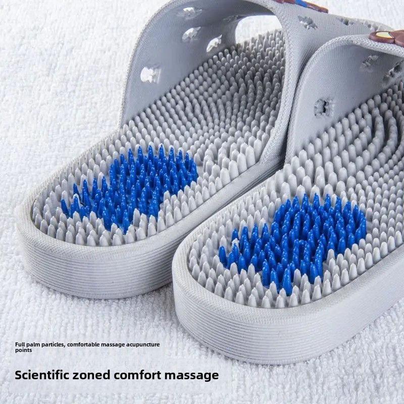 Massage Slippers Hard Soft Acupoint Foot Therapy Shoes Men's Home Couples Summer Women's Anti-slip PVC Sole PVC Face Slippers