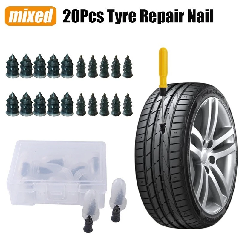 20pcs Vacuum Tyre Repair Nail Universal Rubber Steel Nails for Car