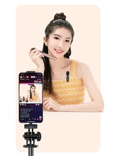  2.4G Wireless Lavalier Microphone Short Video Shooting Live Microphone Portable Audio Video Recording Mini Mic for IOS Android 