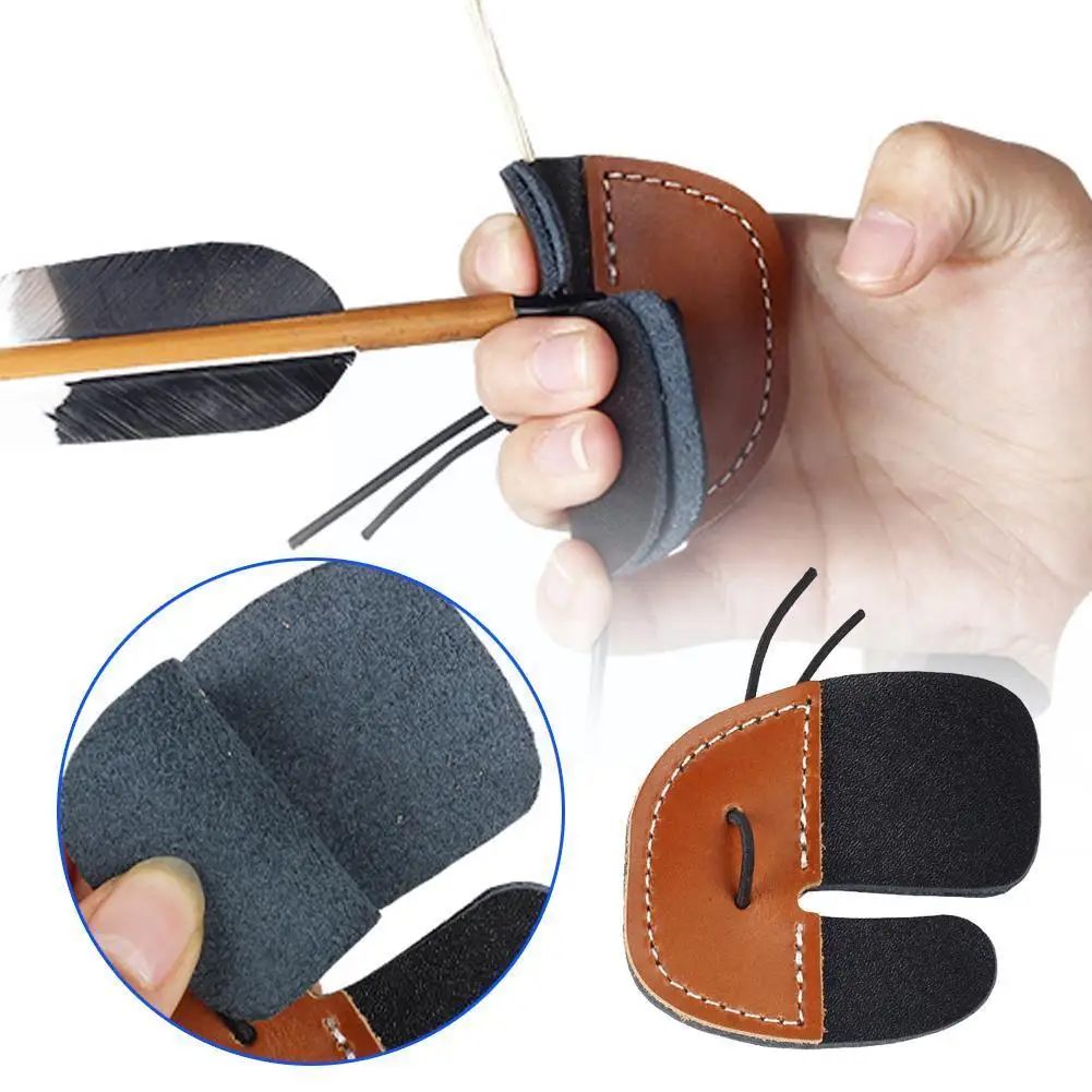 

Finger Recurve Bow Accessories Finger Protect Guard Fine Workmanship Archery Finger Tab Comfortable For Training R3N1