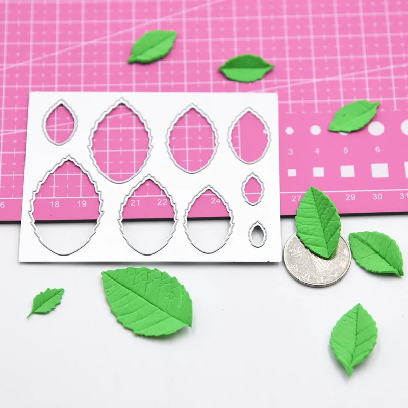 2pcs set Pottery Resin Clay Different Size Leaf Carbon Steel Cutting Mould Fondant Cake Leaf Cutting Mold Tools