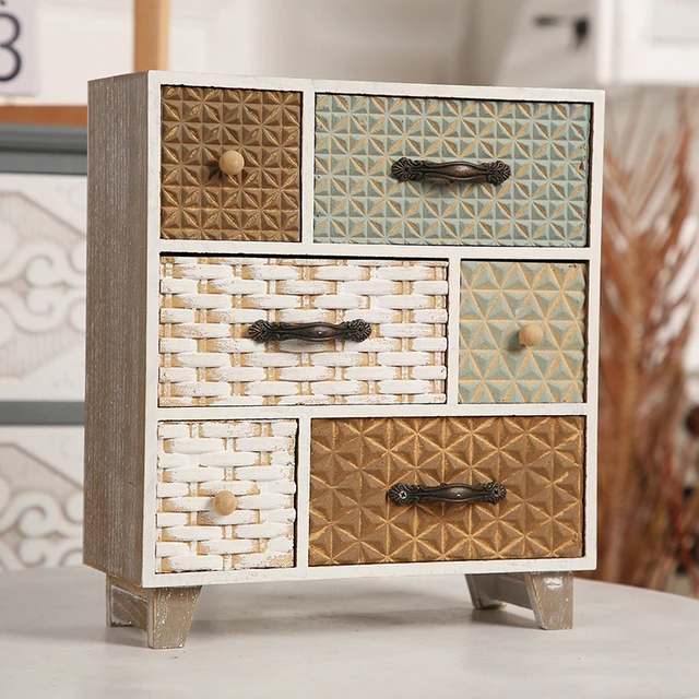 2-Drawer Mini Multi-level Desktop Storage Shelf | Small Tabletop Chest  Drawers for Storage