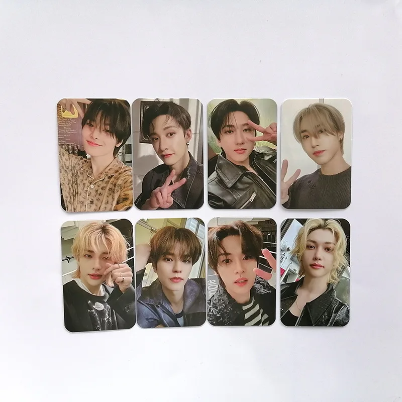 

8pcs KPOP Straykids Album 5-STAR Photocards Felix HYunJin Two-sides Printing Copper Cards BangChan Han LOMO Cards Fan Collection