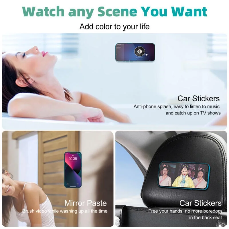 Universal Magnetic Phone Holder and Stand for Wall, Kitchen, and Car
