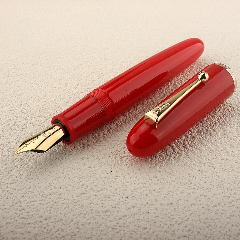 Pulsacao Nib Jinhao Caneta Tinteiro Vermelha Caneta de Escrita Escritorio com Conversor pulsacao nib jinhao caneta tinteiro vermelha caneta de escrita escritorio com conversor
