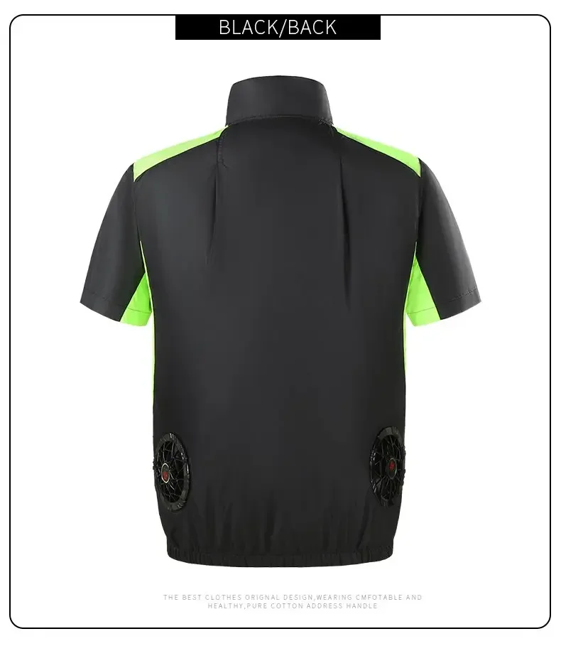 Unisex Kühlweste USB-Aufladbar Luftgekühlte Atmungsaktive Motorrad-Fahrweste für Outdoor-Arbeit Sommer-Kühljacke – Detail 12
