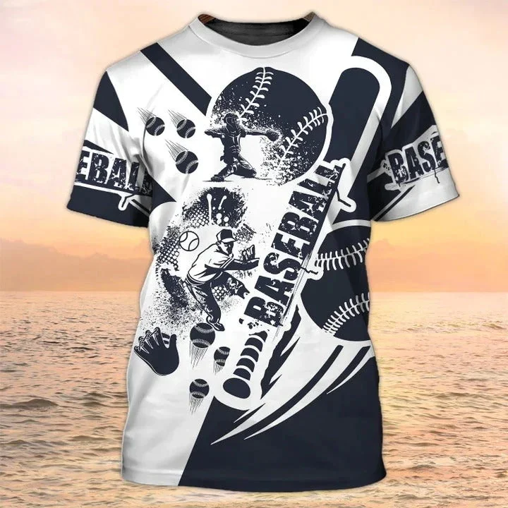 Sommer Mode Herren t-shirt Personalisierte Rote Baseball 3D Gedruckt Unisex T-shirt Für Baseball-Spieler Geschenk Harajuku T-Shirt DW200 – Detail 29