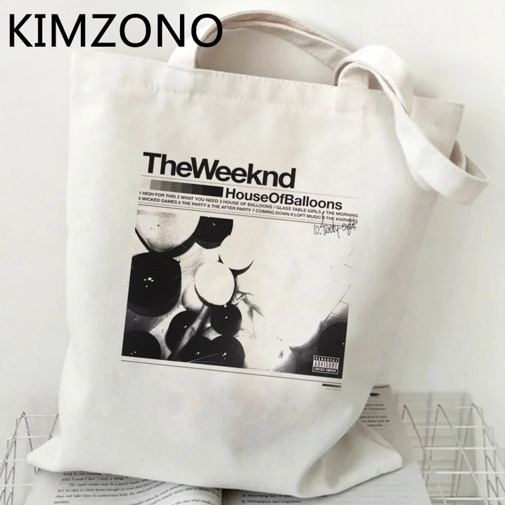 Многоразовая Холщовая Сумка-тоут Weeknd для покупок, сумка для продуктов на шнурке, сумка-шоппер