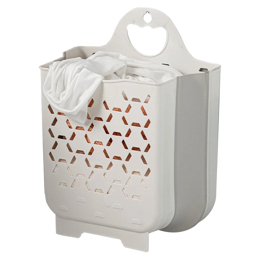 

Collapsible Bathroom Laundry Basket Wall-mounted Dirty Clothes Storage Basket Collapsable Laundry Bag Bathroom Laundry Organizer