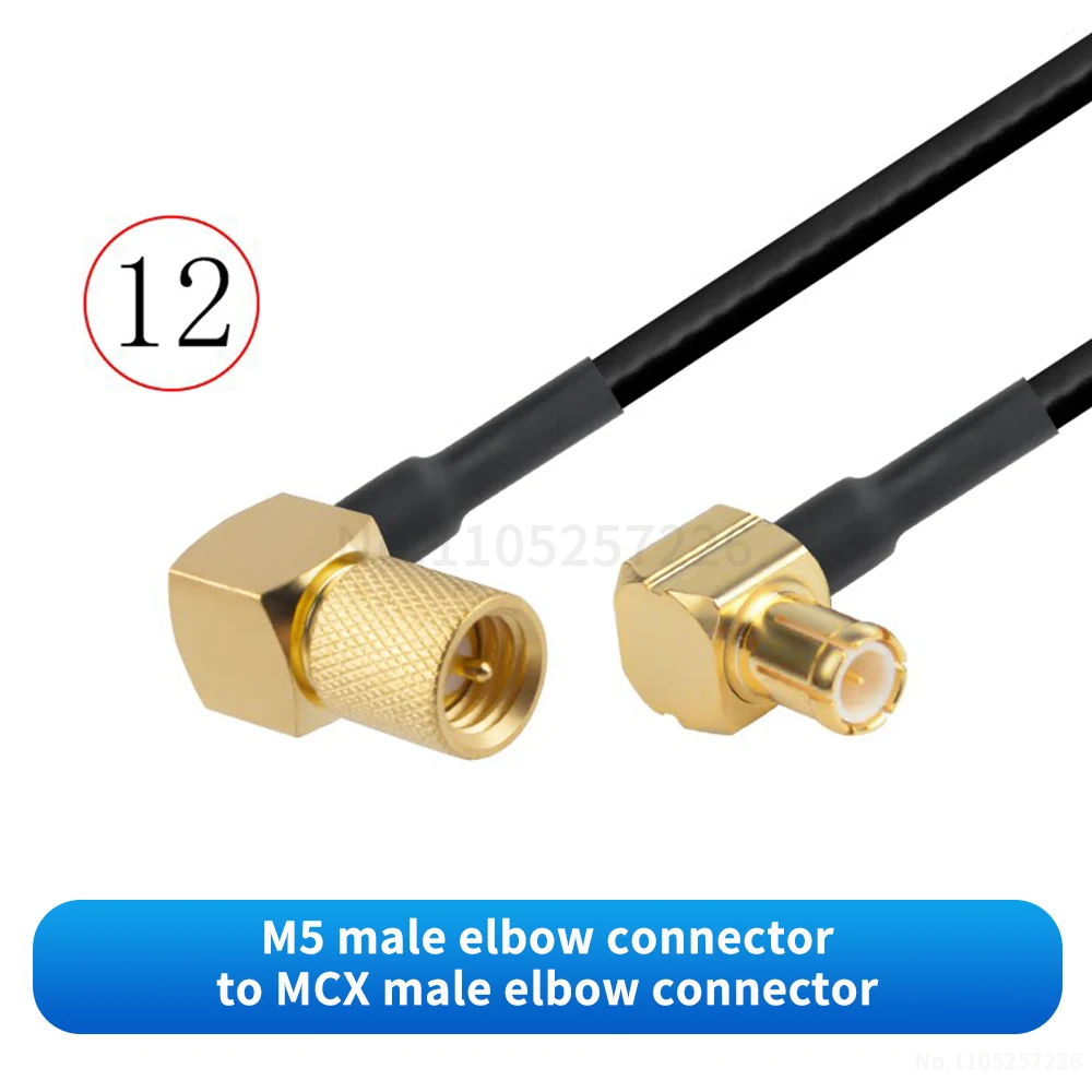 M5 auf MCX Stecker/Buchse (RG316 schwarzes RF-Adapterkabel) M5 auf MCX Signalverbindungskabel Verlängerungskabel (1 Stück)