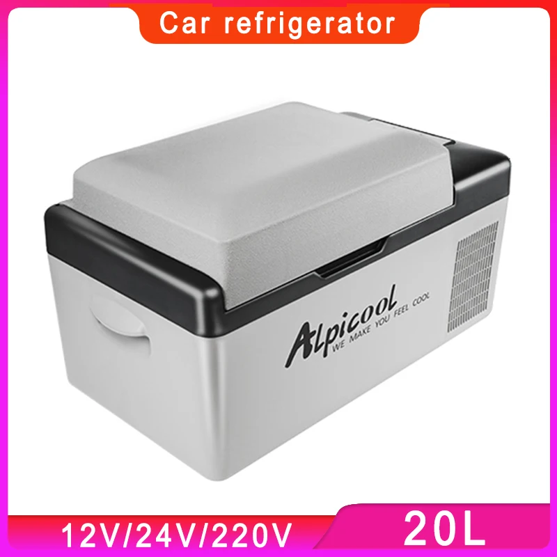 20L Alpicool Frigorifero Per Auto 12 V24V220V Compressore Portatile Refrigerazione Frigorifero Congelatore Campeggio Auto Casa Frigorifero Esterno Fri
