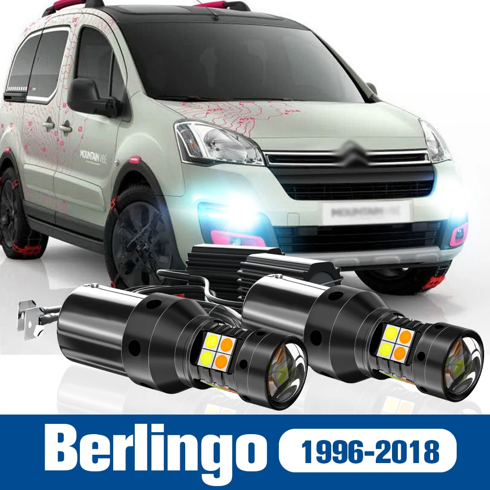 

2pcs LED Dual Mode Turn Signal+Daytime Running Light DRL Accessories Canbus For Citroen Berlingo 1996-2018 2010 2011 2012 2013
