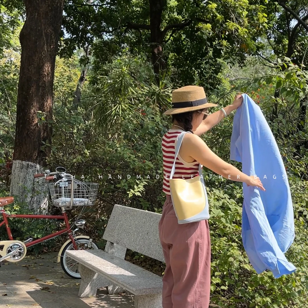 Spring and Summer Genuine Leather Underarm Shoulder Bag