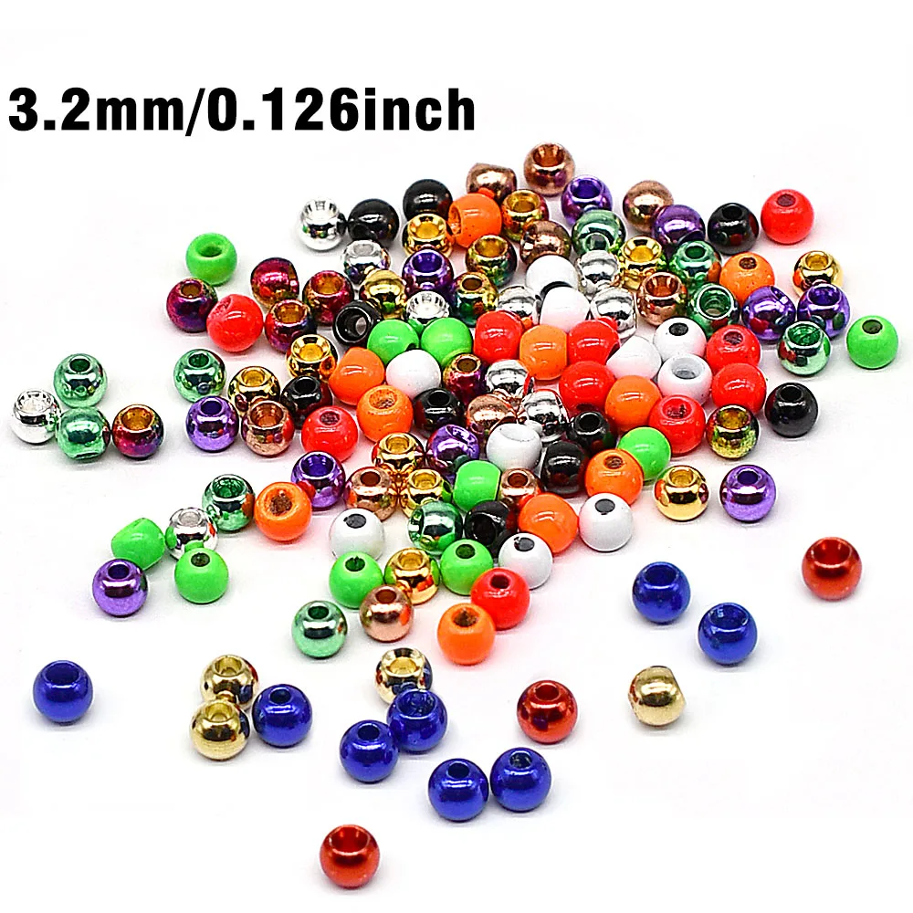 Perline Ottone Per Mosca Artificiale - Fly Tying Beads 2.5mm 3.5mm - 100 Pz