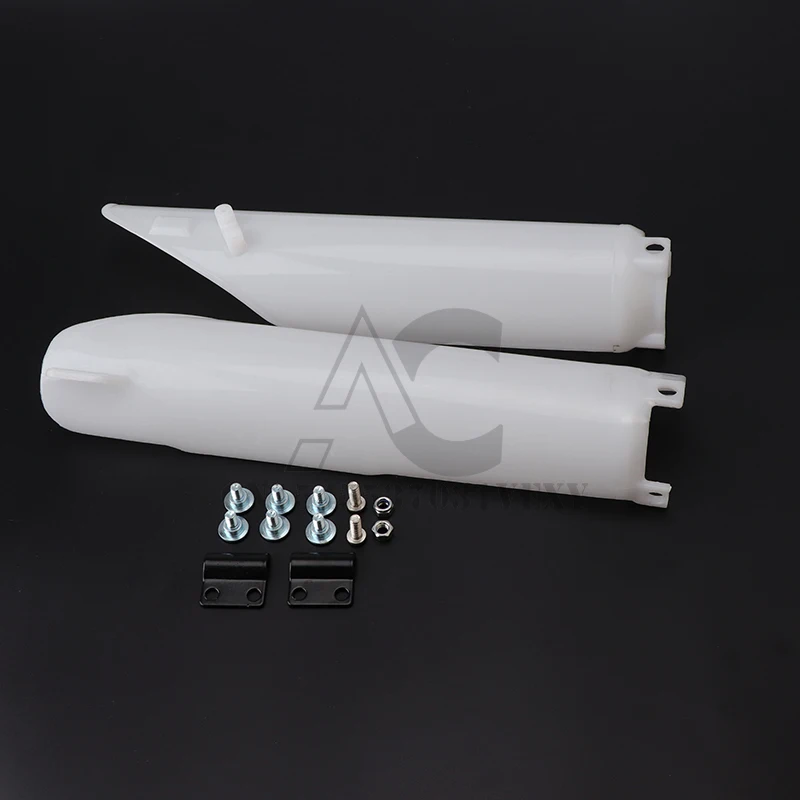 White Black Plastic Fork Guard Front Shock Absorbe Cover Protector For Honda CR125 CR250 CR500 CRF250 CRF450 CRF 250 450 R X RX