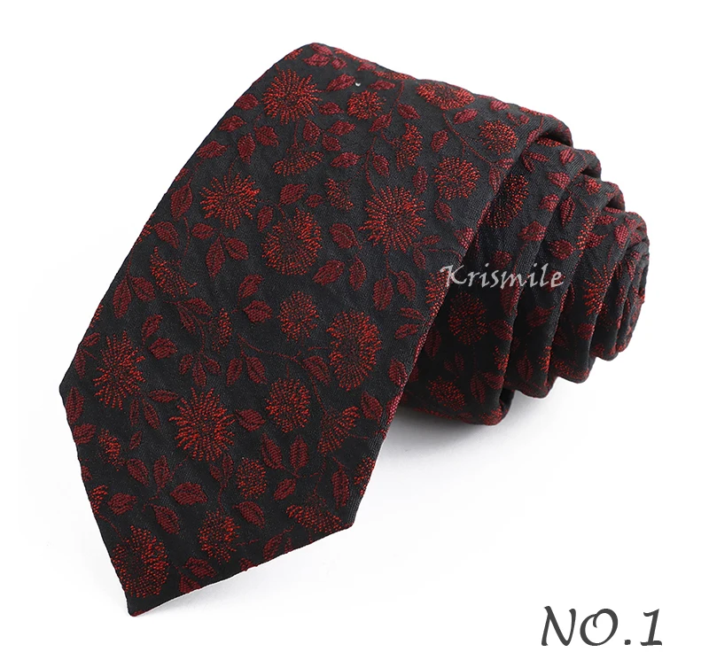 Neuheit Floral Welle Imitation Stickerei Krawatte Für Männer Frauen Business Hochzeit Party Luxus Blume Krawatte Bräutigam Kragen Zubehör – Detail 3