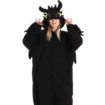 Kigurumi Onesie Cartoon Pajamas For Adult Women Men Animal Pyjamas How to Train your toothless Pajama Dragon Cosplay Costume 1
