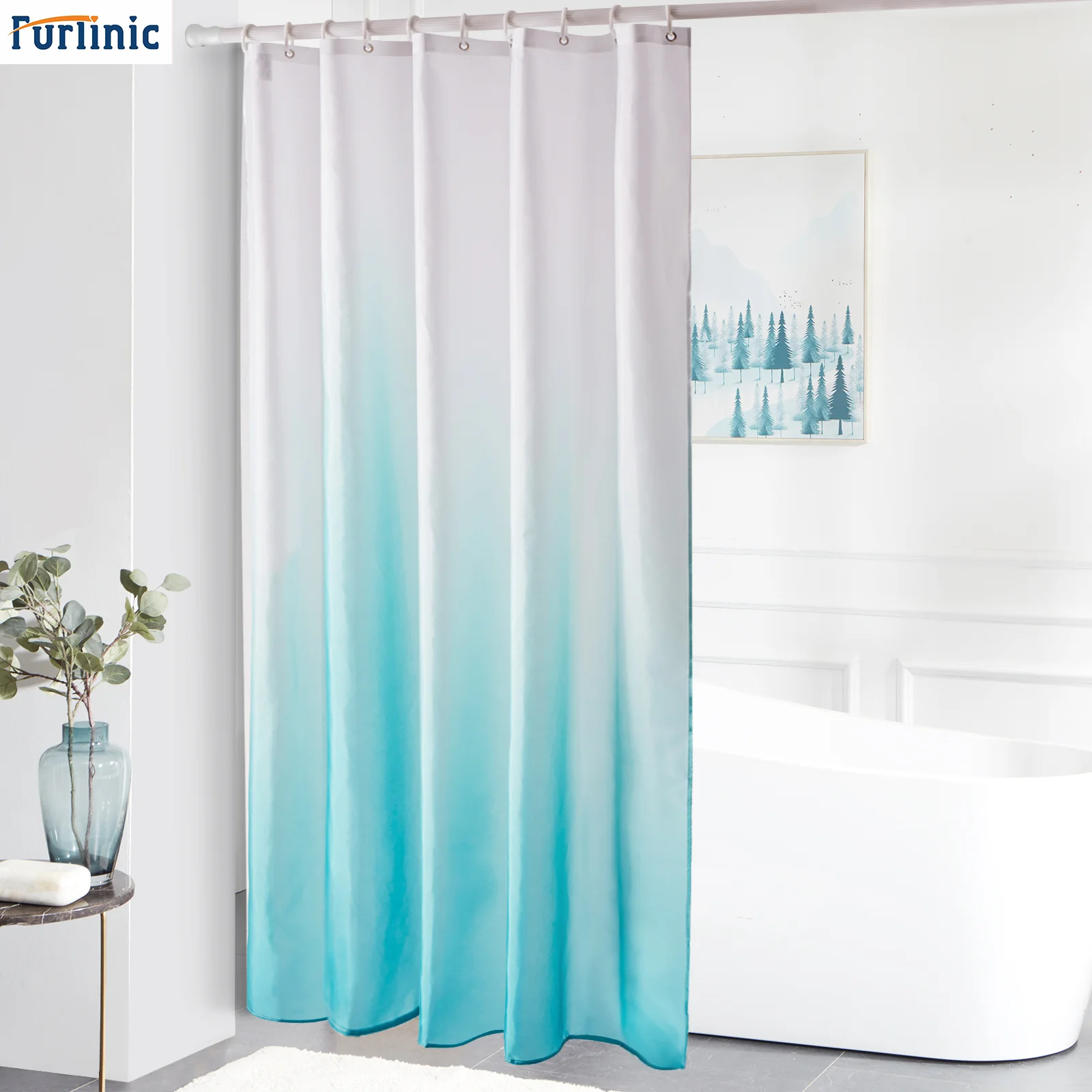 Details about   Bathtub Covers Waterproof Curtains Modern Nordic Polyester Curtain With Hook New 
