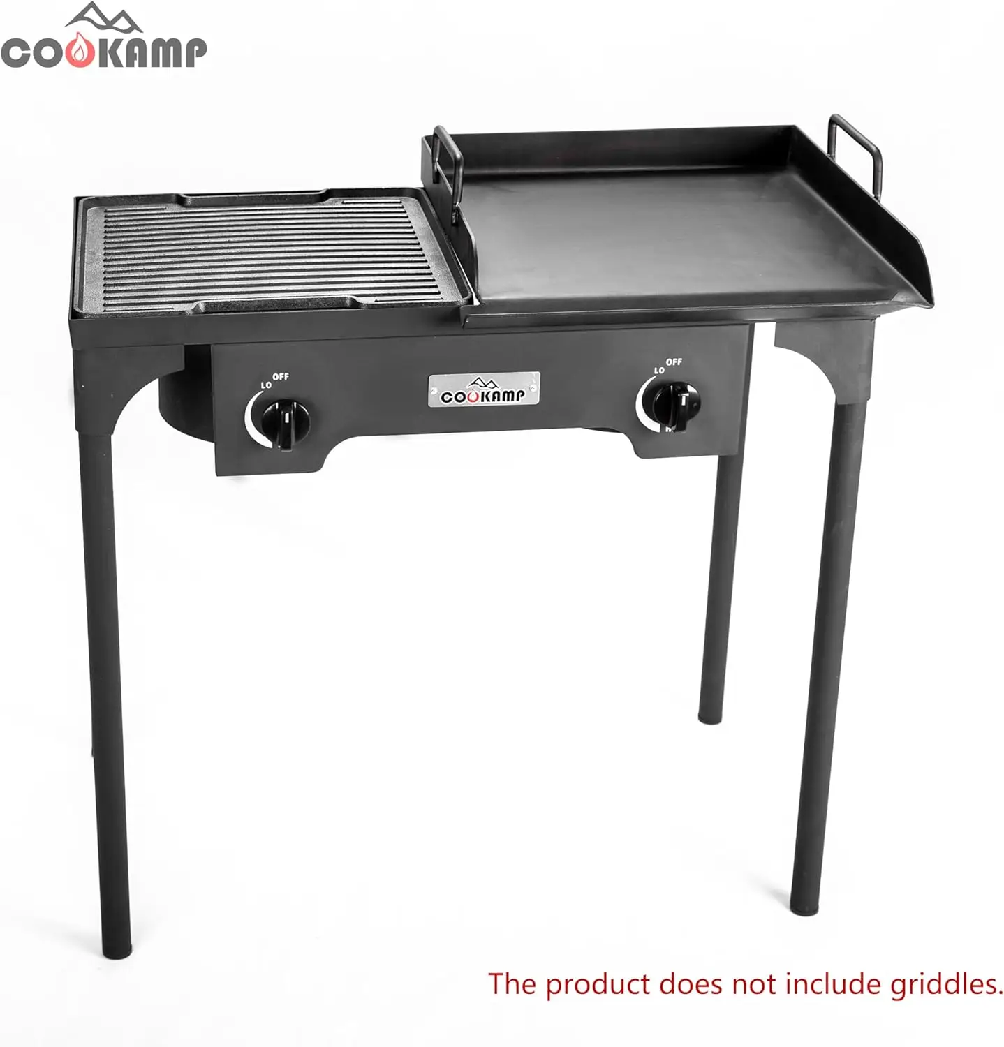 High Pressure Triple Propane Burner Outdoor Propane Camping Stove with 0-20 PSI Adjustable HighRegulator and Steel Bra