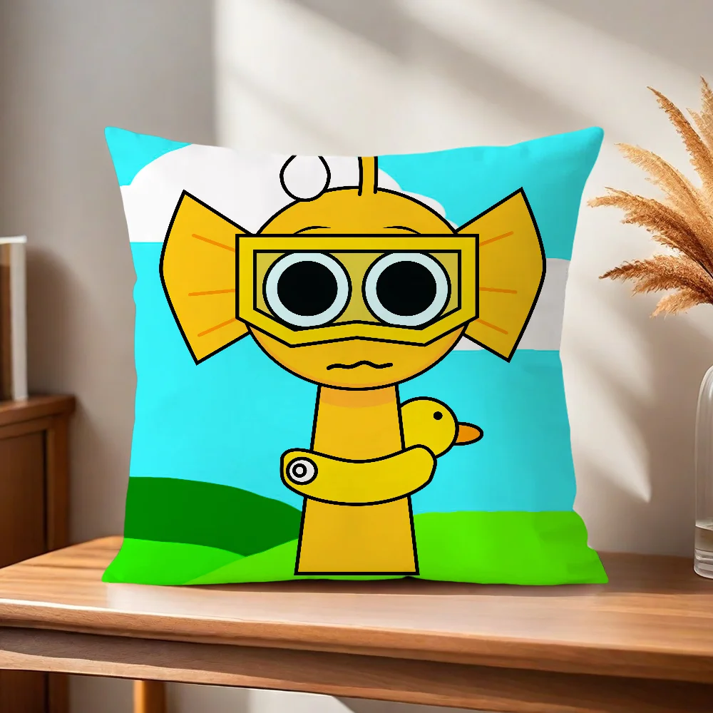 S-Sprunki weicher Kissenbezug, Spiel für Sofa, Wohnzimmer, Heimbüro, Dekoration, Schutzhüllen, I-Incredibox, ohne Kisseneinsatz – Detail 11