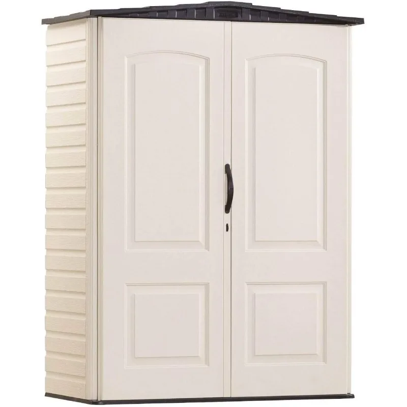 

Уличный хранилище Rubbermaid из смолы, устойчивый к атмосферным воздействиям, 5x2 фута, сандаловое дерево/оникс крыша, для сада/заднего двора/дома/бассейна